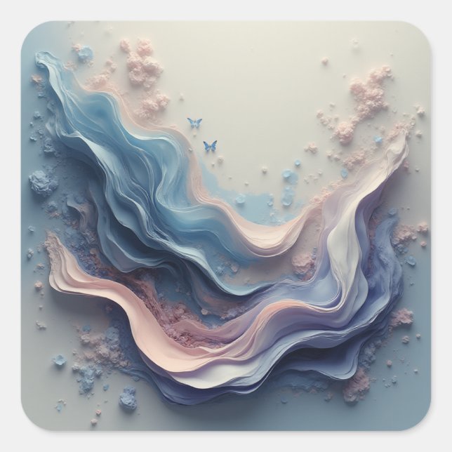 Pegatina Cuadrada Beautiful Pastel Background – Soft Dreamy Design (Anverso)
