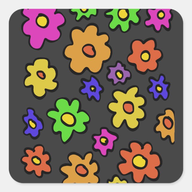 Pegatina Cuadrada beautiful roses (Anverso)