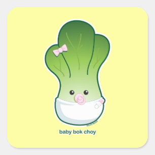 Pegatina Cuadrada Bebé Bok Choy