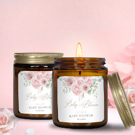 Pegatina Cuadrada Bebé chica en Pegatinas de Baby Shower en flor