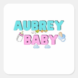 Pegatina Cuadrada Bebé de Aubrey