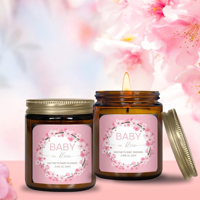 Pegatina Cuadrada Bebé en flor floreciente (Subido por el creador)