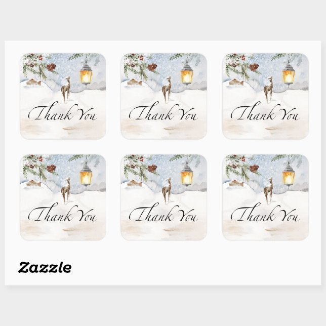 Pegatina Cuadrada Bebé, hace frío afuera todo el mundo gracias (Hoja)