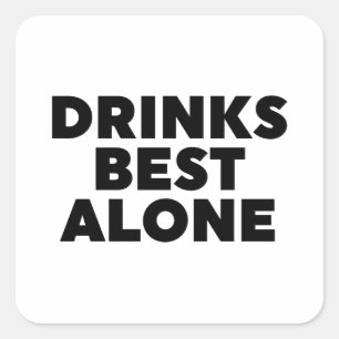 Pegatina Cuadrada Bebe mejor sola