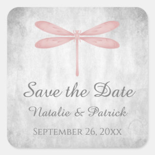 Pegatina Cuadrada Bebida rosa Salven a los Pegatinas de citas