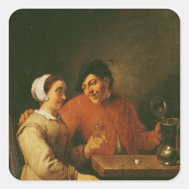 Pegatina Cuadrada Bebidas (Anverso)