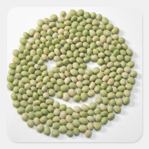 Pegatina Cuadrada Bebidas, soja, alimentos