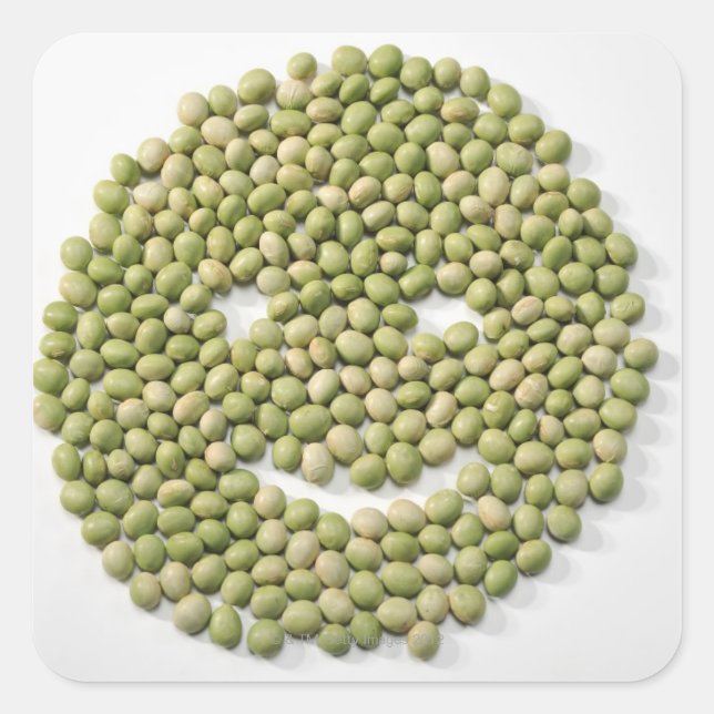 Pegatina Cuadrada Bebidas, soja, alimentos (Anverso)