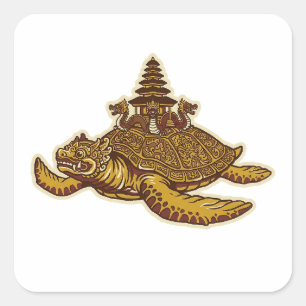 Pegatina Cuadrada Bedawang Nala