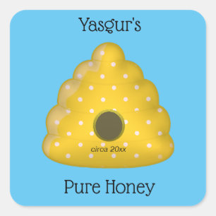 Pegatina Cuadrada Bee Guay Bee Hive Pure Honey