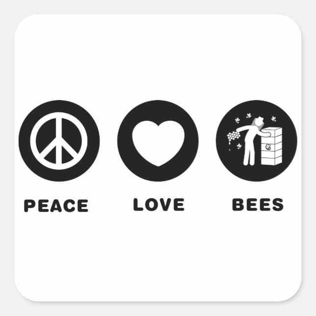 Pegatina Cuadrada Beekeeper (Anverso)