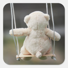 Pegatina Cuadrada Beer op Schommel in beweging.