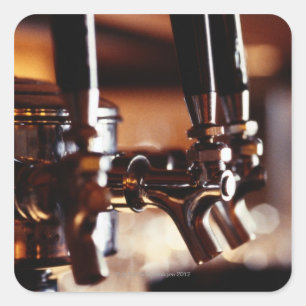Pegatina Cuadrada Beer Taps