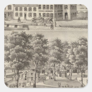 Pegatina Cuadrada Beergarden y cervecería del CL Centlivre