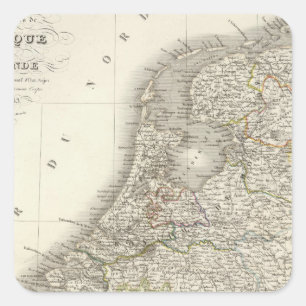 Pegatina Cuadrada Bélgica, Hollande - Bélgica, Holanda