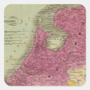 Pegatina Cuadrada Bélgica Y Holanda