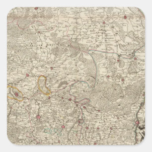 Pegatina Cuadrada Bélgica y Países Bajos