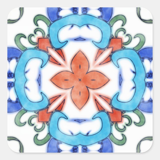 Pegatina Cuadrada Belinda (Anverso)