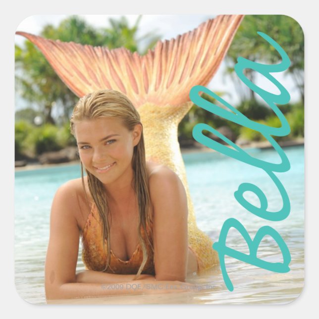 Pegatina Cuadrada Bella (Anverso)