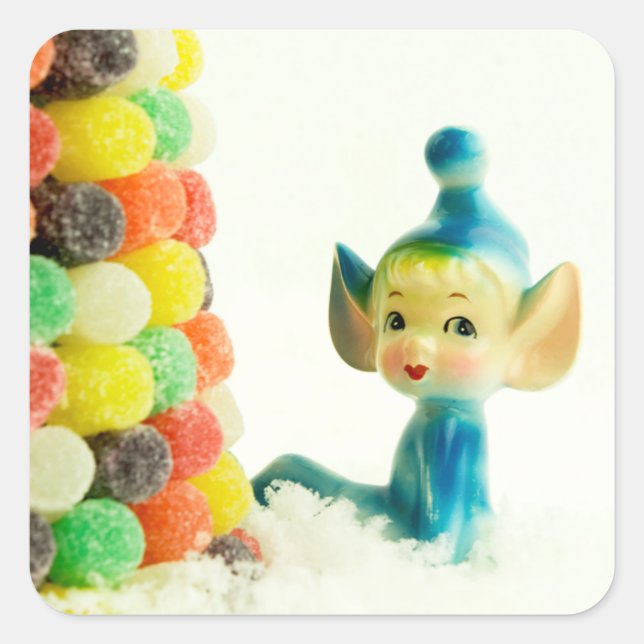 Pegatina Cuadrada Belle the Pixie Elf (Anverso)
