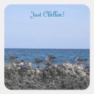 Pegatina Cuadrada Belleza oceánica