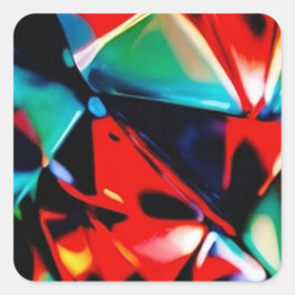 Pegatina Cuadrada Bellos Mess De Colores