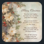 Pegatina Cuadrada Bendición irlandesa para navidades | Flores de inv<br><div class="desc">Disfrute de la calidez de la temporada con nuestros Navidades irlandeses Blessing Pegatinas adornados con hermosas flores de invierno. Bendición - "Que el amor y la risa enciendan sus días y abran su corazón y su hogar. Que buenos amigos y fieles sean tuyos, donde quiera que deambulen. Que la paz...</div>