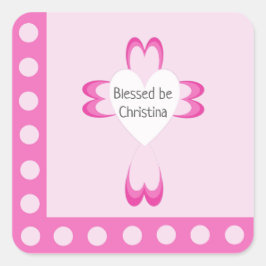 Pegatina Cuadrada Bendito bautismo