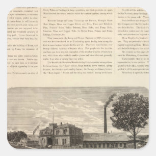 Pegatina Cuadrada Benedict y Burnham Manfacturing Company