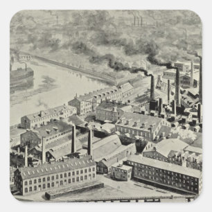 Pegatina Cuadrada Benedicto y Burnham Mfg Co