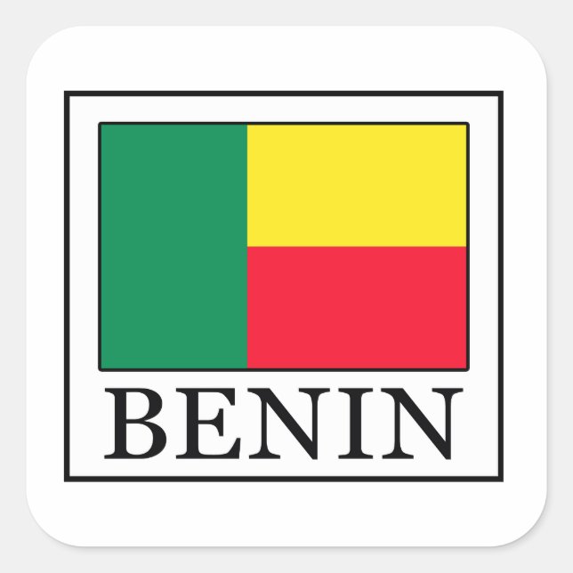 Pegatina Cuadrada Benín (Anverso)