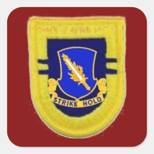 Pegatina Cuadrada Beret Flash/DUI 2/504ª infantería Pegatinas (Anverso)