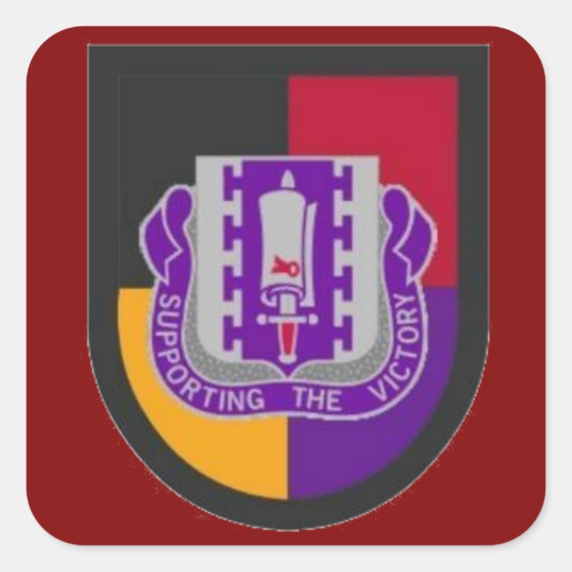 Pegatina Cuadrada Beret flash y DUI 478º Pegatinas de Bn de Asuntos  (Anverso)