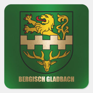 Pegatina Cuadrada Bergisch Gladbach