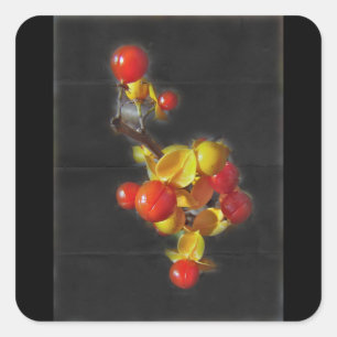 Pegatina Cuadrada Berias agridulces - Belleza de otoño