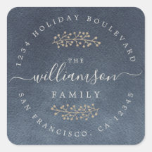 Berias de oro rusticas brotan Navidades azul oscur