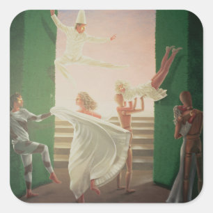 Pegatina Cuadrada Berkley House Murals - 3