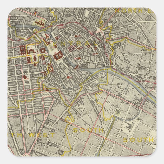 Pegatina Cuadrada Berlín (Anverso)