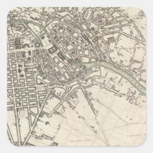 Pegatina Cuadrada Berlín