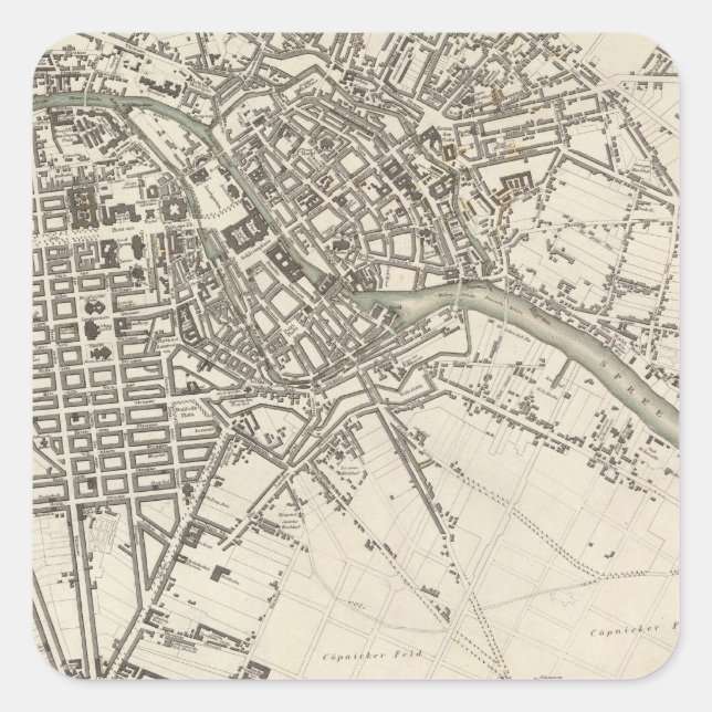 Pegatina Cuadrada Berlín (Anverso)