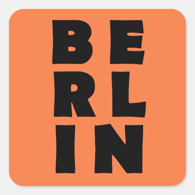 Pegatina Cuadrada Berlín Alemania (Anverso)