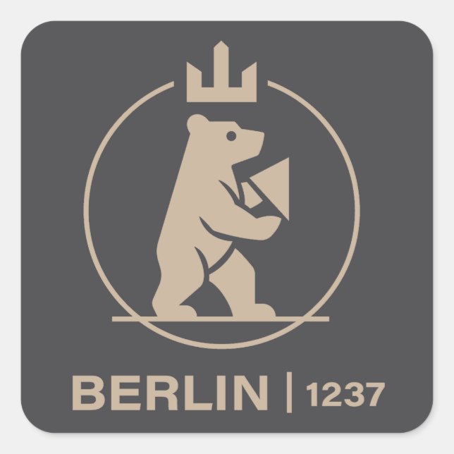Pegatina Cuadrada Berlín Alemania Europa (Anverso)