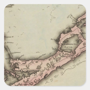 Pegatina Cuadrada Bermudas