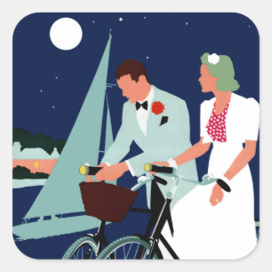 Pegatina Cuadrada Bermudas