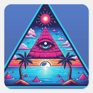 Pegatina Cuadrada Bermudas-22