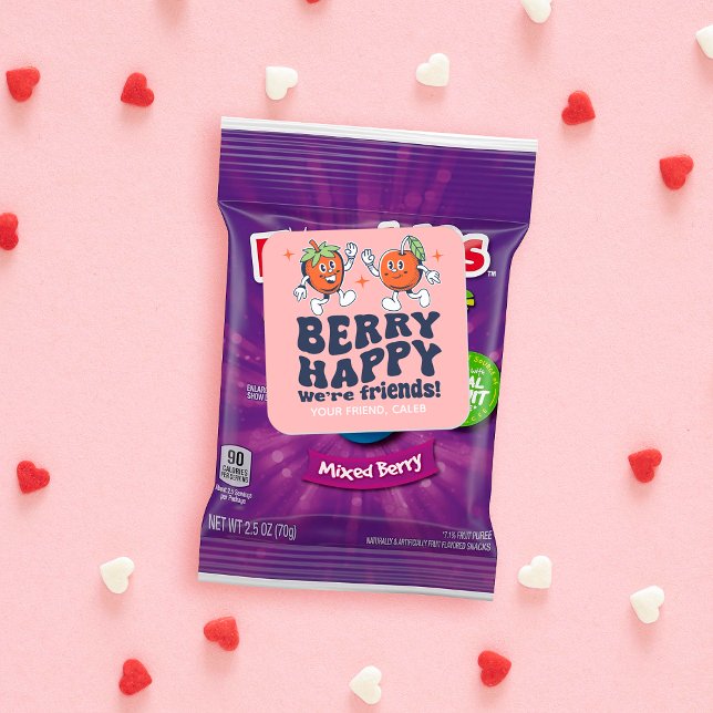 Pegatina Cuadrada Berry Happy We are Friends Fruit Snack Valentine (Subido por el creador)