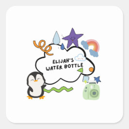 Pegatina Cuadrada "Berry Sweet Bear Keychain - Adorablemente pequeño