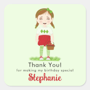 Pegatina Cuadrada Berry Sweet Birthday