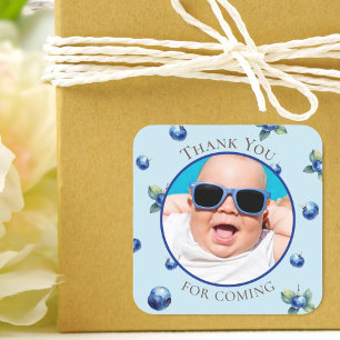 Pegatina Cuadrada Berry Sweet Birthday Gracias Por Venir Foto