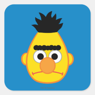 Pegatina Cuadrada Bert Angry Face